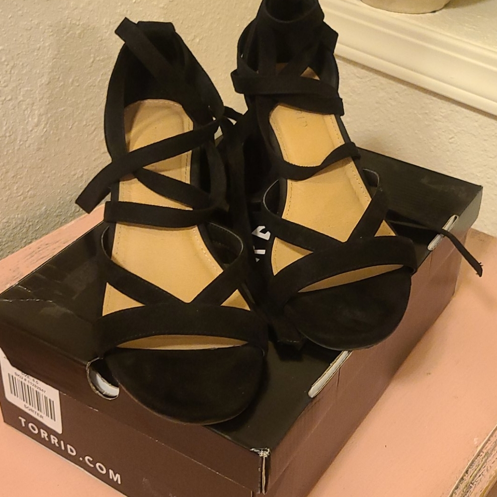 Torrid suede heeled sandal